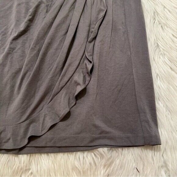 Loft Mini Skirt A-Line Gray Ruffle - Picture 4 of 11